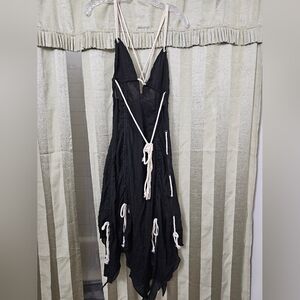 OPEN BACK CORD TIE DRESS